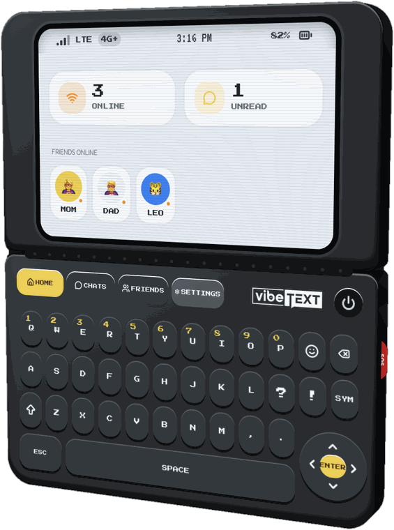 vibeTEXT Pocket Pager in Midnight Black